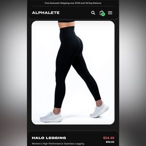 NEW WITH TAG! Alphalete Black Halo legging